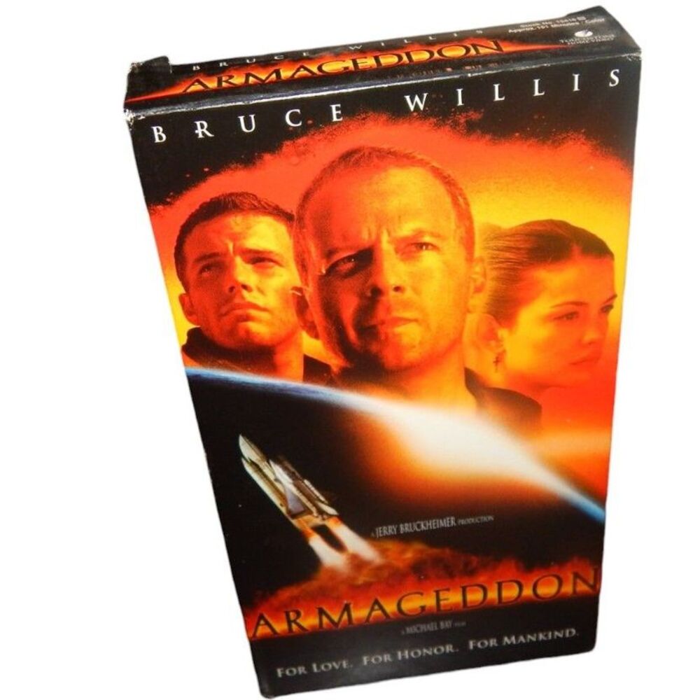 ARMAGEDDON VHS & original case Bruce Willis Ben Affleck Billy Bob Thorton
